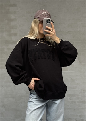 Iris heavy crewneck sweat Sort ROTATE SUNDAY